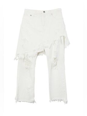 R13 Double Classic Elma Jeans in white